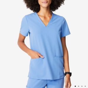 FIGS Ceil Blue Casma Top Small